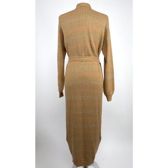 L Space Encinitas Longline Knit Cardigan Size XS Small Tan Beachy Casual Boho - Picture 6 of 15